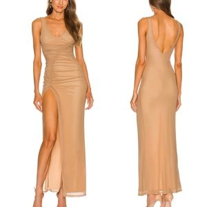 Michael Costello x REVOLVE Misha Maxi Dress in Nude